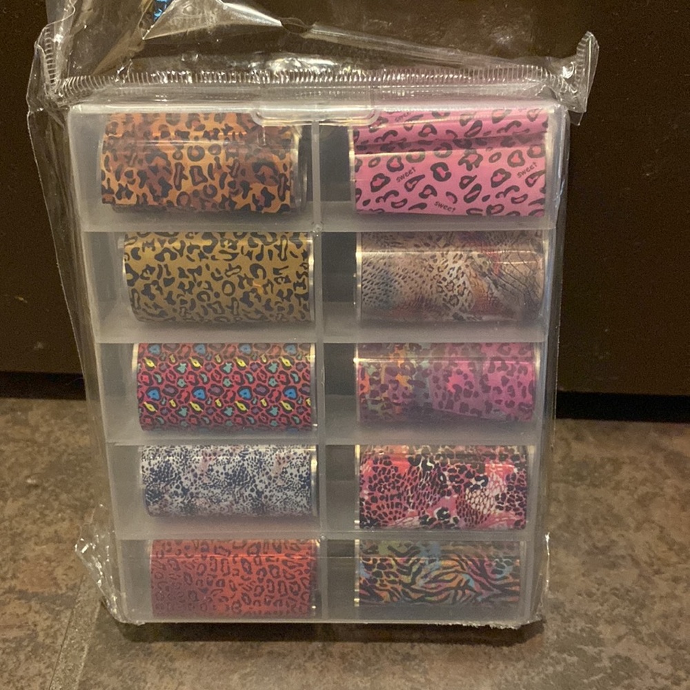 NEW Nail Foil Transfer Sticker with Leopard. New in package. - Picture 2 of 8